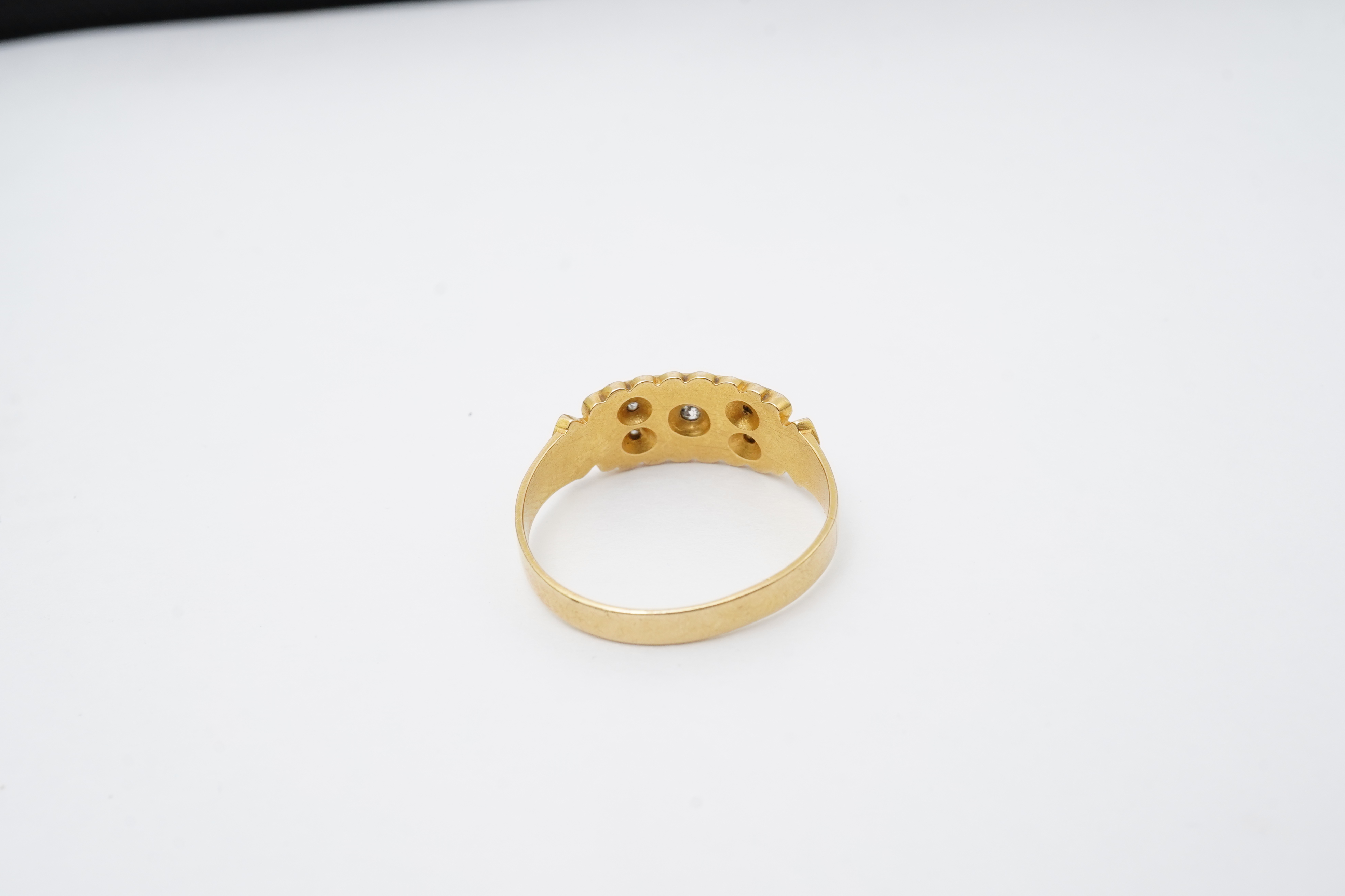 An Edwardian gold and diamond ring, circa 1910